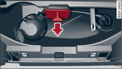 Area below rear bumper: Pulling out plug